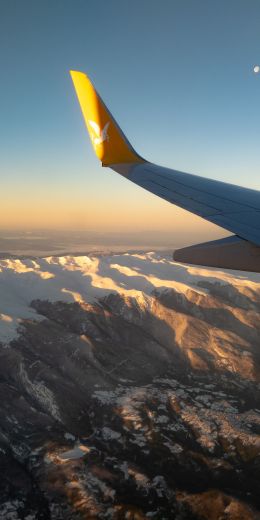 Bursa, Turkey, plane, flight, above ground Wallpaper 720x1440