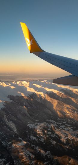 Bursa, Turkey, plane, flight, above ground Wallpaper 1080x2280