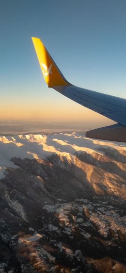 Bursa, Turkey, plane, flight, above ground Wallpaper 1242x2688