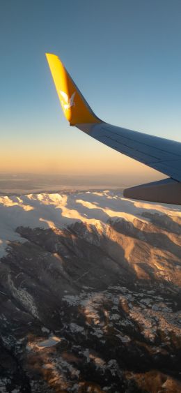 Bursa, Turkey, plane, flight, above ground Wallpaper 1080x2340