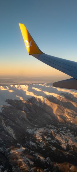 Bursa, Turkey, plane, flight, above ground Wallpaper 1080x2400