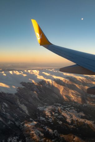 Bursa, Turkey, plane, flight, above ground Wallpaper 640x960