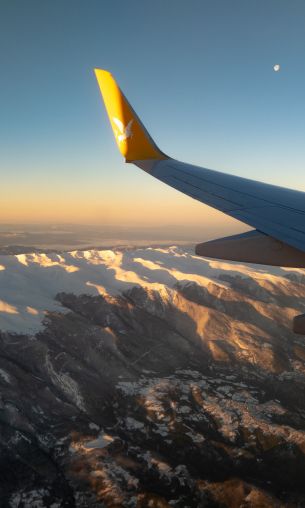 Bursa, Turkey, plane, flight, above ground Wallpaper 1200x2000