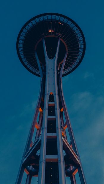 Space Needle, Seattle, USA, space needle Wallpaper 640x1136