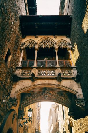 city, construction, sightseeing, balcony Wallpaper 640x960