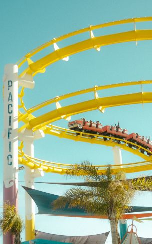 Santa Monica Pier, Santa Monica, California, USA Wallpaper 800x1280