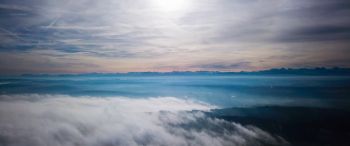 sky, clouds, fog Wallpaper 3440x1440