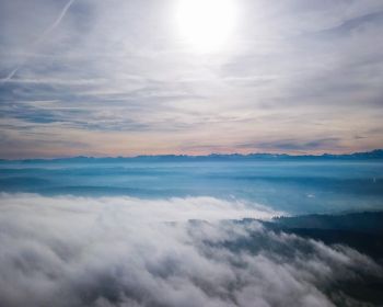 Обои 1280x1024 небо, облака, туман