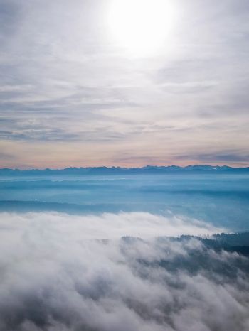 sky, clouds, fog Wallpaper 1536x2048