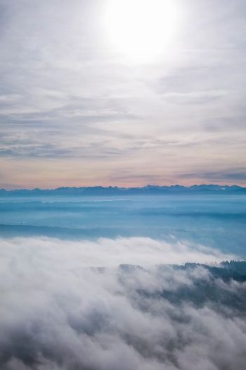 sky, clouds, fog Wallpaper 640x960