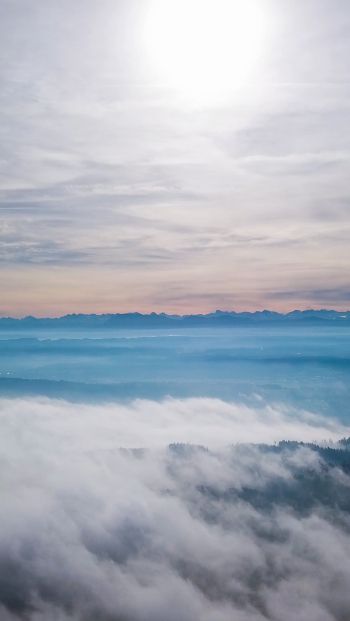 sky, clouds, fog Wallpaper 640x1136