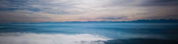 sky, clouds, fog Wallpaper 1590x400