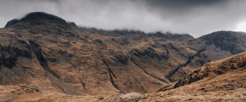 Great Gable, Siskel, Great Britain, mountain ranges Wallpaper 3440x1440