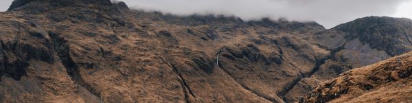 Great Gable, Siskel, Great Britain, mountain ranges Wallpaper 1590x400