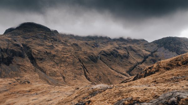 Great Gable, Siskel, Great Britain, mountain ranges Wallpaper 2560x1440
