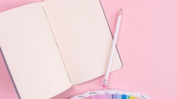 notepad, pink aesthetic, color palette Wallpaper 1366x768
