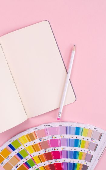 notepad, pink aesthetic, color palette Wallpaper 1600x2560