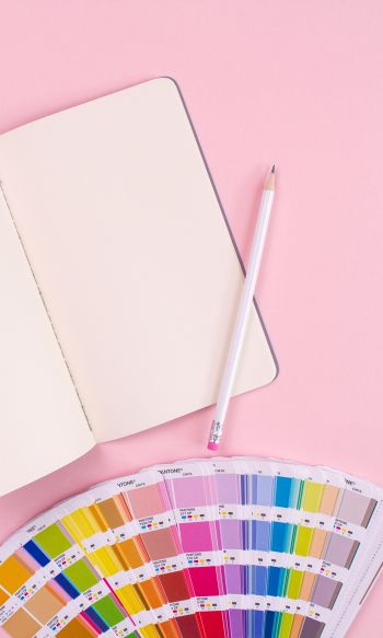 notepad, pink aesthetic, color palette Wallpaper 1200x2000