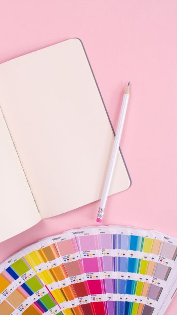 notepad, pink aesthetic, color palette Wallpaper 1440x2560