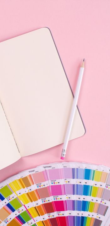 notepad, pink aesthetic, color palette Wallpaper 1080x2220