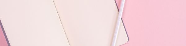 notepad, pink aesthetic, color palette Wallpaper 1590x400