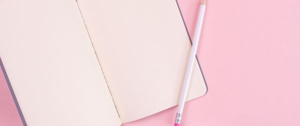 notepad, pink aesthetic, color palette Wallpaper 2560x1080