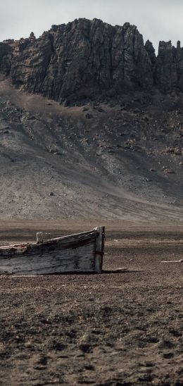 dead lands, old boats, sands Wallpaper 720x1520