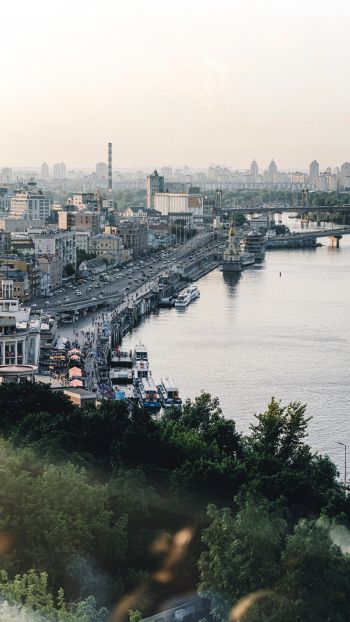 Kyiv, Ukraine, city, embankment Wallpaper 1080x1920