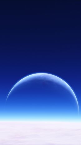 Обои 720x1280 планета, небо, синие обои
