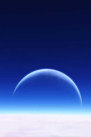 Обои 640x960 планета, небо, синие обои