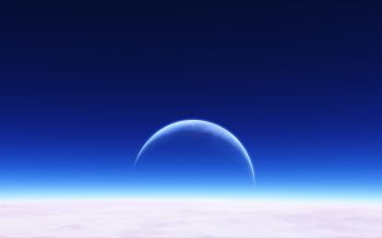 Обои 2560x1600 планета, небо, синие обои
