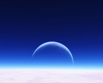 Обои 1280x1024 планета, небо, синие обои