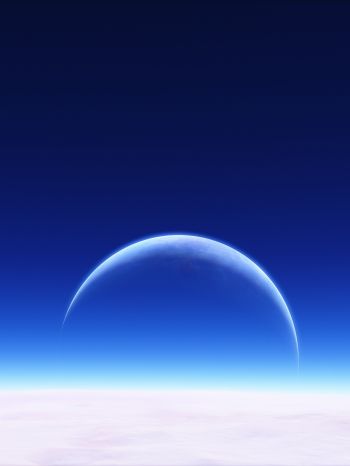 Обои 1536x2048 планета, небо, синие обои