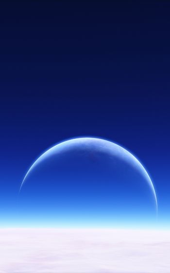 Обои 1200x1920 планета, небо, синие обои