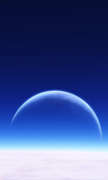 Обои 1200x2000 планета, небо, синие обои