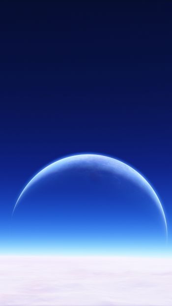 Обои 1080x1920 планета, небо, синие обои