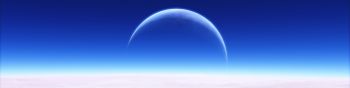 planet, sky, blue wallpaper Wallpaper 1590x400