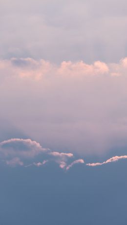 clouds, above the clouds, pink Wallpaper 640x1136