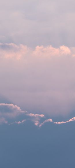 clouds, above the clouds, pink Wallpaper 1440x3200