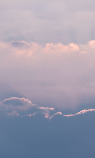 clouds, above the clouds, pink Wallpaper 1200x2000