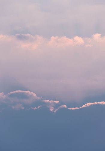 clouds, above the clouds, pink Wallpaper 1640x2360