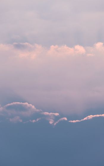 Обои 1600x2560 облака, выше облаков, розовое