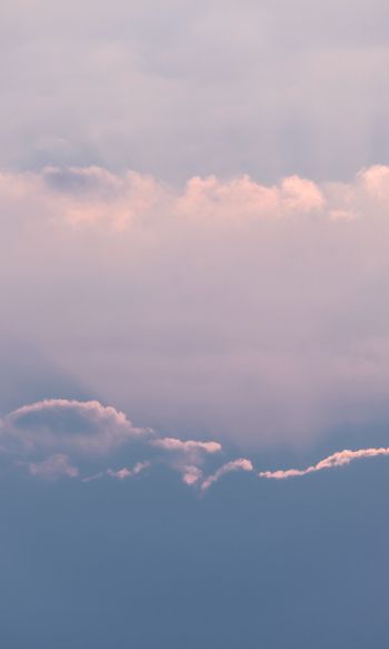 clouds, above the clouds, pink Wallpaper 1200x2000
