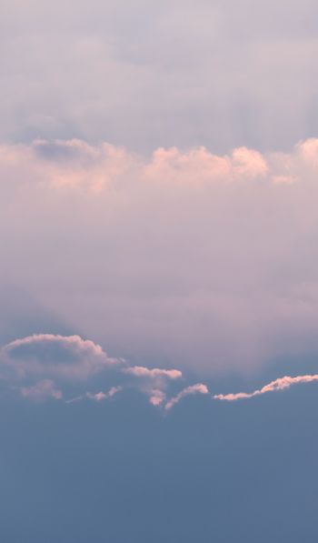 clouds, above the clouds, pink Wallpaper 600x1024
