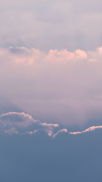 clouds, above the clouds, pink Wallpaper 2160x3840