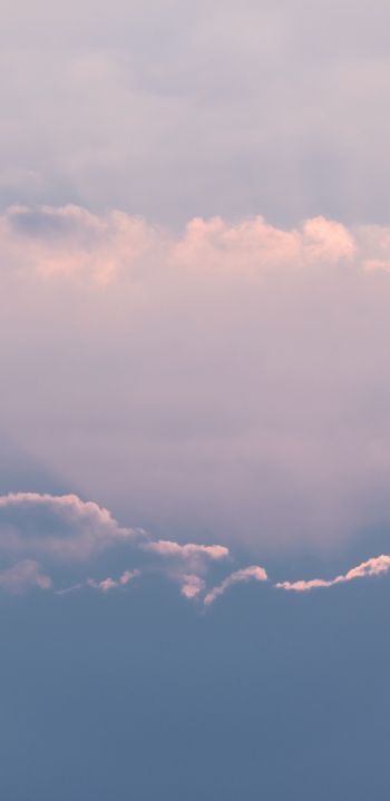 clouds, above the clouds, pink Wallpaper 1440x2960