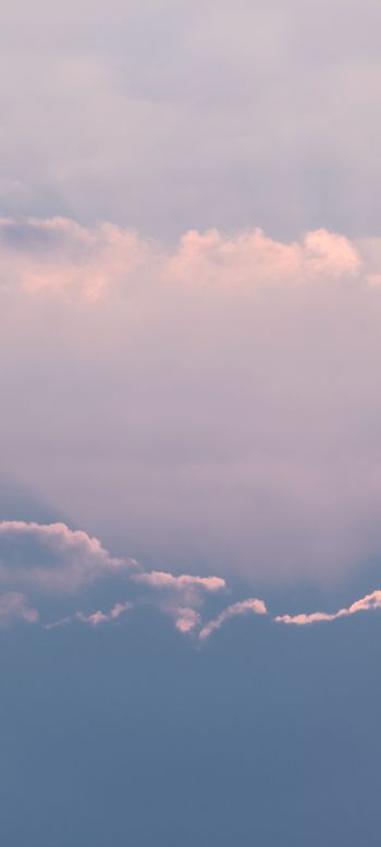 clouds, above the clouds, pink Wallpaper 1080x2400