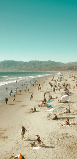 Santa Monica Pier, Santa Monica, California, USA Wallpaper 1080x2220