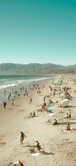 Santa Monica Pier, Santa Monica, California, USA Wallpaper 1080x2340