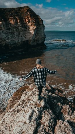 Flamborough, Bridlington, Great Britain, bay Wallpaper 640x1136